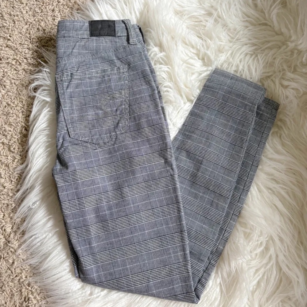American Eagle Gray Plaid Pants • Size 2 - Picture 3 of 6